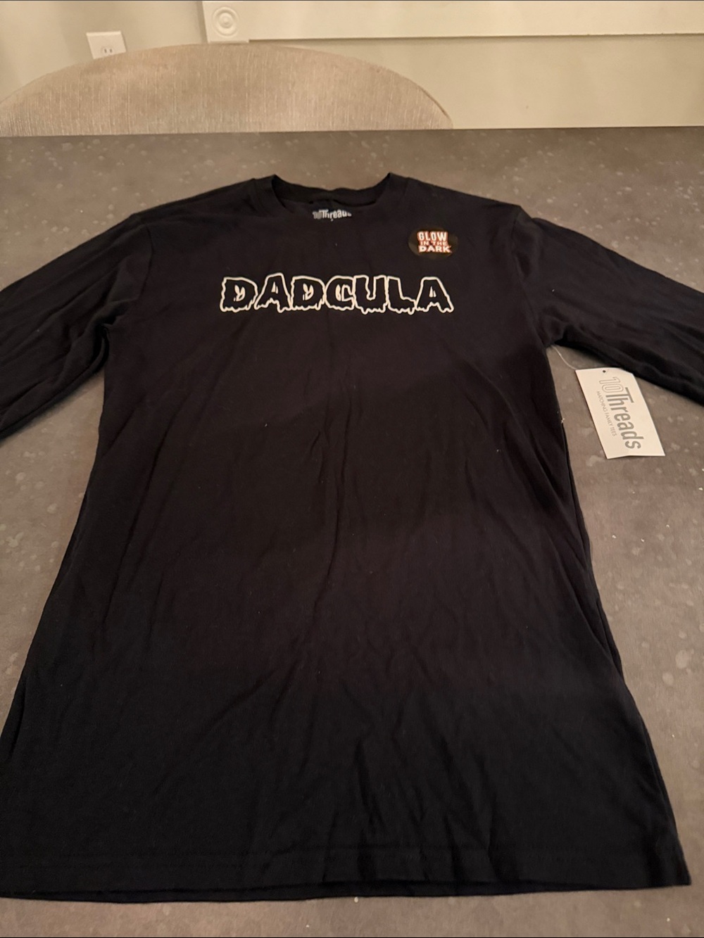 Dadcula Glow-in-the-Dark Black Men’s  Pajama Top